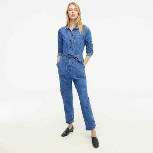 J.Crew Belted denim boilersuit